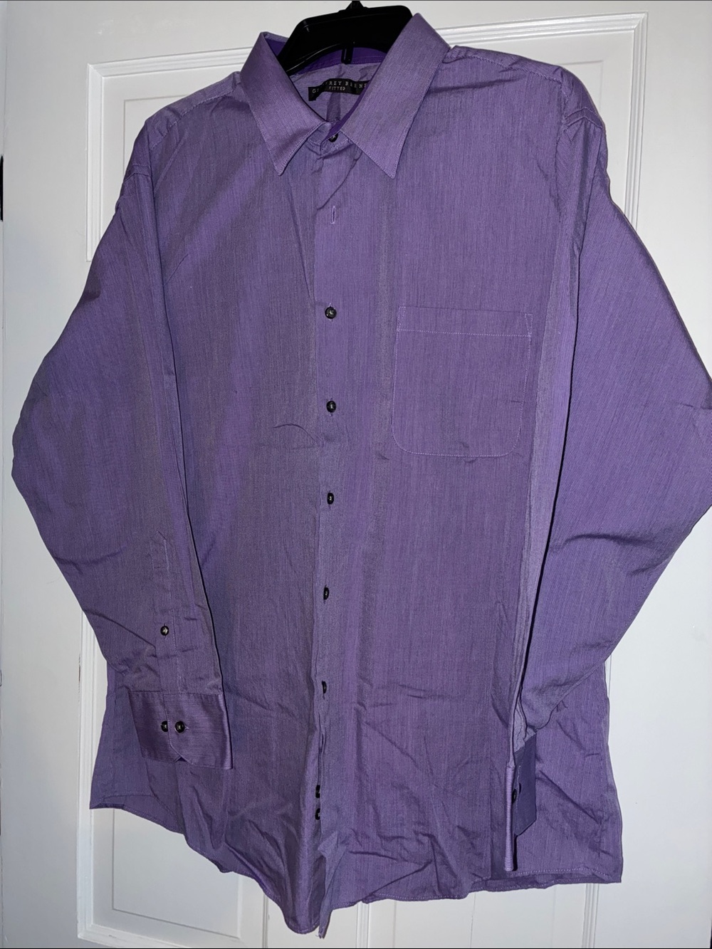 Geoffrey Beene Purple Long-Sleeve Dress Shirt